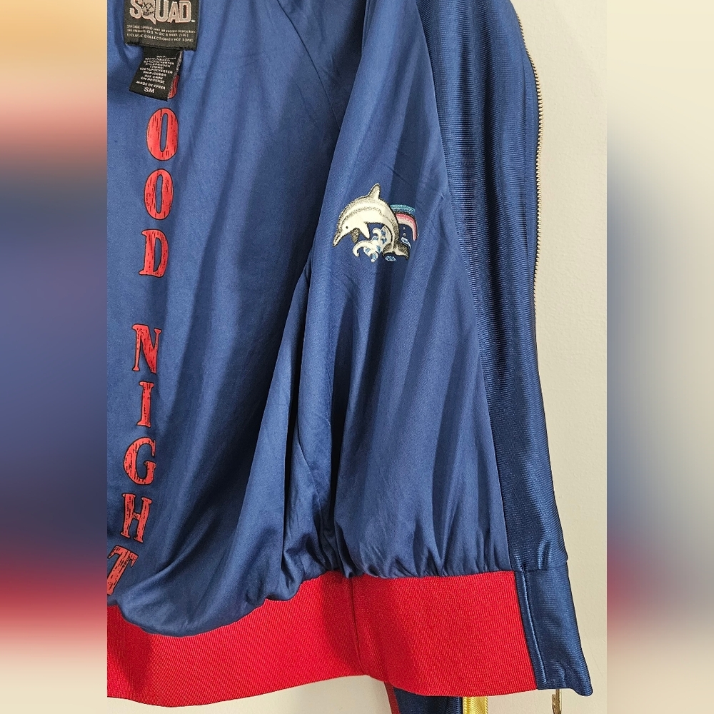 Harley Quinn DC Comics Suicide Squad Satin Red and Blue Souvenir Jacket S/M - Picture 12 of 13
